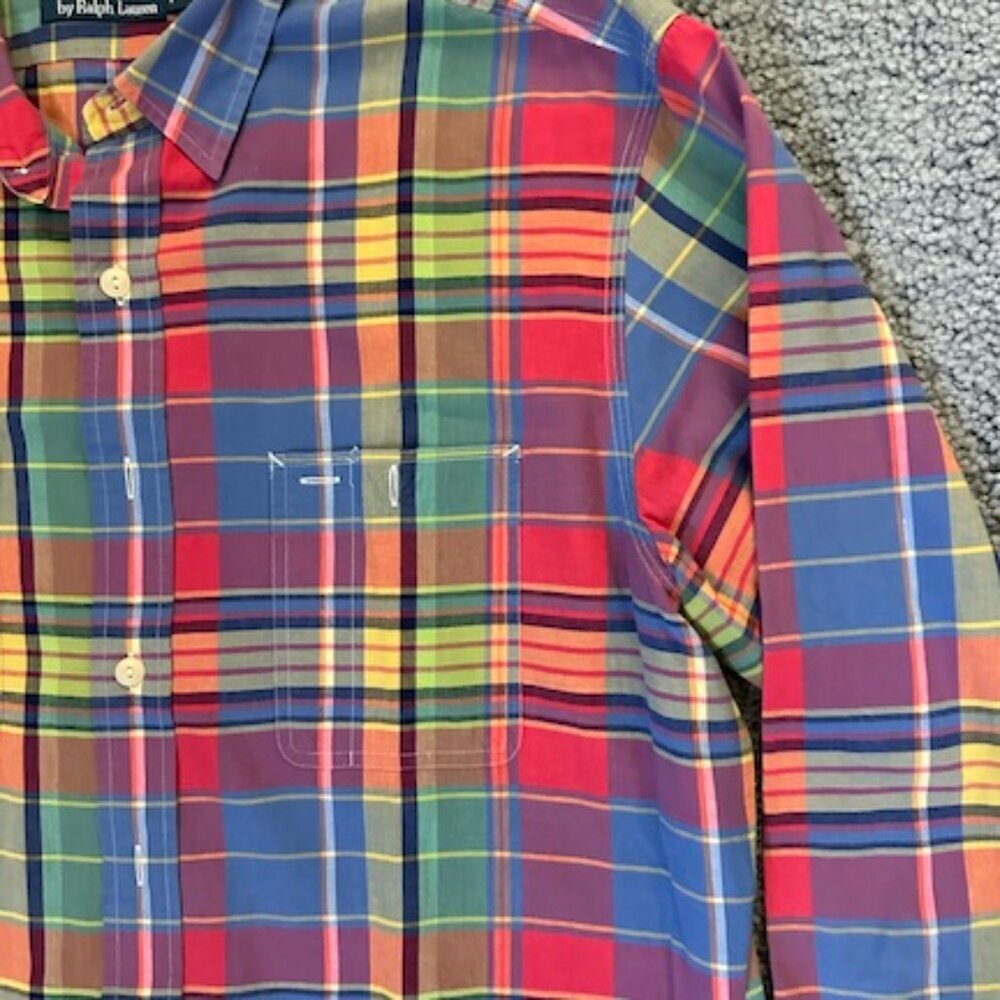 Polo Ralph Lauren Men's Multicolor Plaid Long-Sleeved Shirt - Sz. XL - EUC - Picture 3 of 11